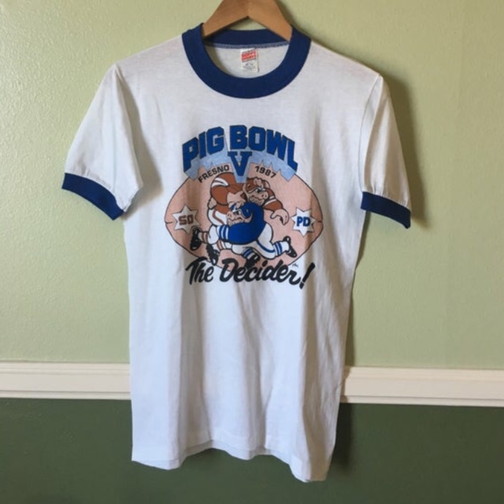Vintage 80’s Pig Bowl Football Fresco CA Shirt
